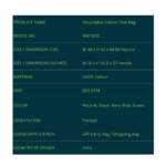 Recyclable Cotton Tote Bag - Image 5