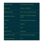 Recycled Cotton Canvas Tote Bag - Image 2